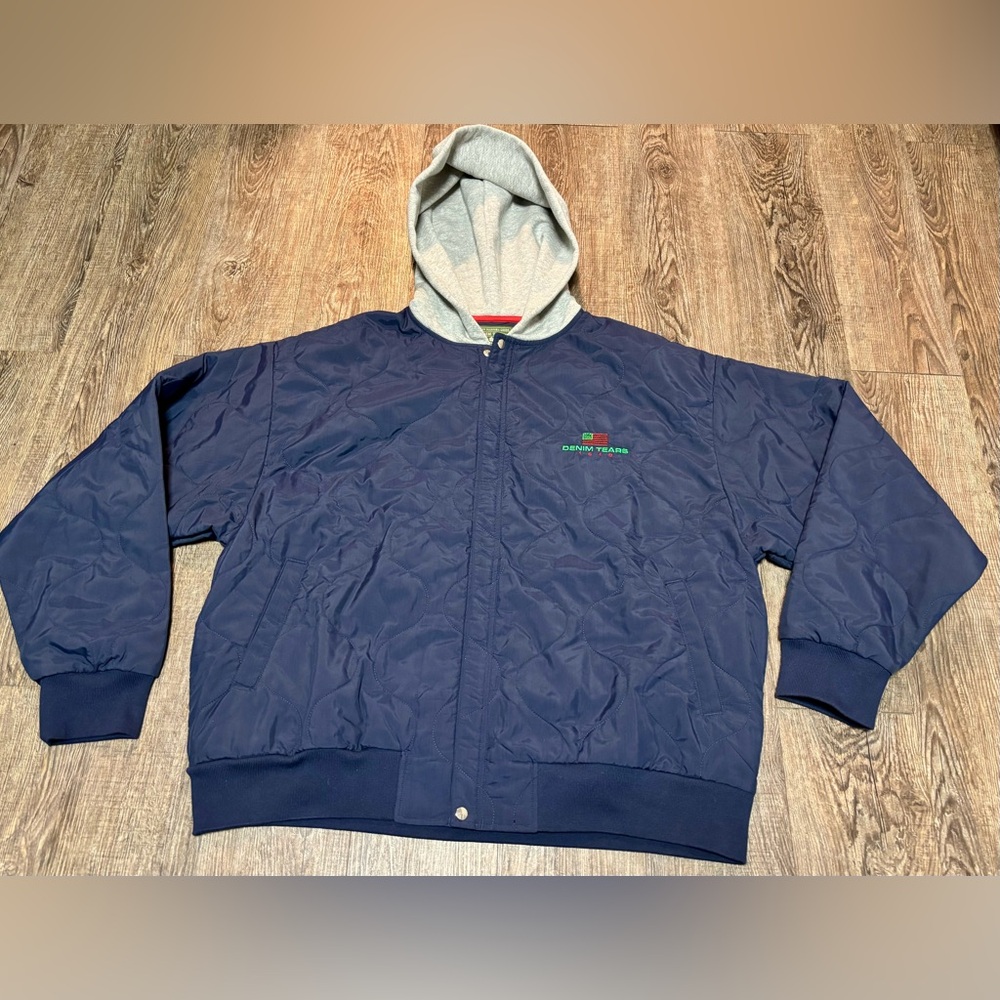 NWT!! Denim Tears Quilted Nylon Hoodie Size Large